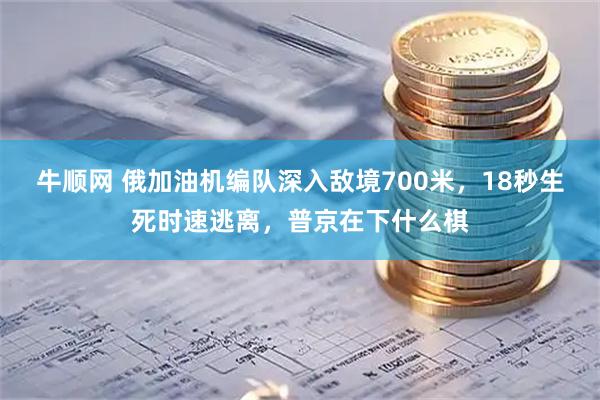 牛顺网 俄加油机编队深入敌境700米，18秒生死时速逃离，普京在下什么棋